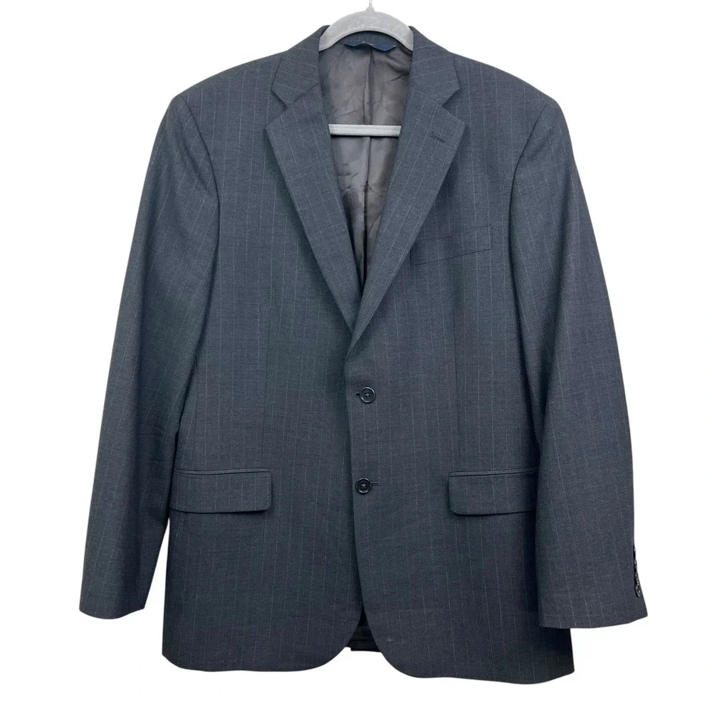 Brooks Brothers Men 346 Pinstripe Blazer Suit Sport Coat 2Button Vented Gray 42R